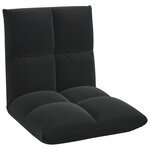 vidaXL Fauteuil de sol ajustable Noir Velours