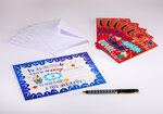 Sachet de 6 cartes doubles d'invitation d'anniversaire enfant/ado et 6 enveloppes