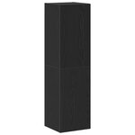 vidaXL Meuble TV en Chêne Noir  dimensions 30 5 x 30 x 110 cm  fabriqué en bois d'ingénierie