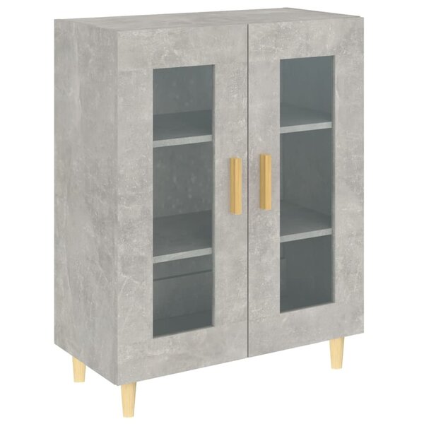 vidaXL Buffet gris béton 69 5x34x90 cm bois d'ingénierie