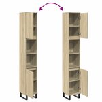 vidaXL Armoire salle de bain chêne sonoma 30x30x190 cm