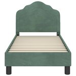 vidaXL Cadre de lit pour tout-petit avec tête de lit Vert Mer