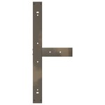 vidaXL Pieds de table à manger en T  2 pièces  noir  100 x 35 x (72-73) cm  acier