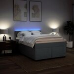 vidaXL Sommier à lattes de lit avec matelas Gris foncé 160x200cm Tissu