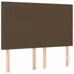 vidaXL Sommier à lattes de lit matelas et LED Marron foncé 140x190 cm