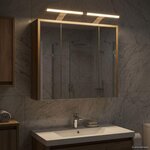 vidaXL Armoire Miroir de Salle de Bain Chêne artisan