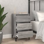 vidaXL Table de chevet sonoma gris 40x35x70 cm bois d'ingénierie