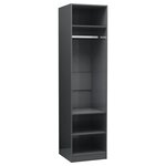 vidaXL Garde-robe Gris brillant 50 x 50 x 200 cm Aggloméré