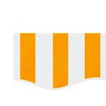 vidaXL Tissu de remplacement de cantonnière d’auvent jaune blanc 4 m