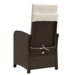 vidaXL Chaises inclinables de jardin lot de 2 avec repose-pied rotin