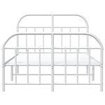 vidaXL Cadre de lit métal sans matelas et pied de lit blanc 120x190 cm