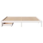 vidaXL Cadre de lit avec tiroirs sans matelas blanc 180x200 cm