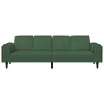 vidaXL Sofa en tissu Vert foncé 208 cm Tissu en velours côtelé