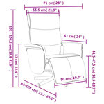 vidaXL Fauteuil inclinable de massage et repose-pieds crème similicuir