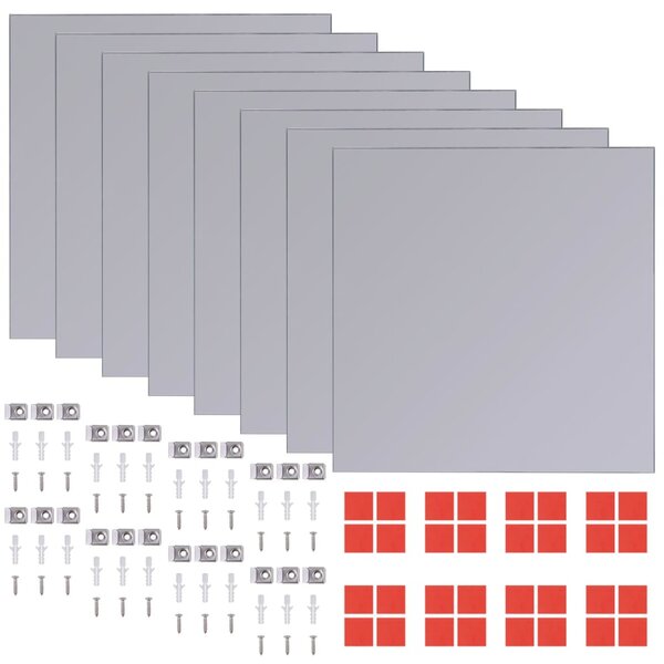 vidaXL Carreaux de miroir sans cadre 8 Pièces 20 5 cm