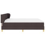 vidaXL Cadre de Lit avec Matelas - Marron Foncé - 200x200 cm - Tissu