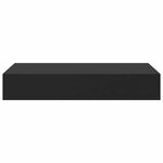vidaXL Étagère murale flottante avec tiroir Noir 48x25x8 cm