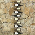 vidaXL Casier à bouteilles mural pour 10 bouteilles Noir Métal