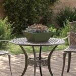 vidaXL Jardinière en Bol pour le Jardin Olive 40x40x15 cm - Acier