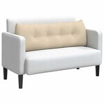 vidaXL Coussin de Dos Crème 140 x 24 x 50 cm tissu