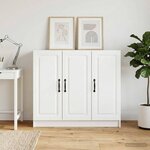 vidaXL Buffet Blanc 89 x 34 5 x 77 cm Bois d'ingénierie