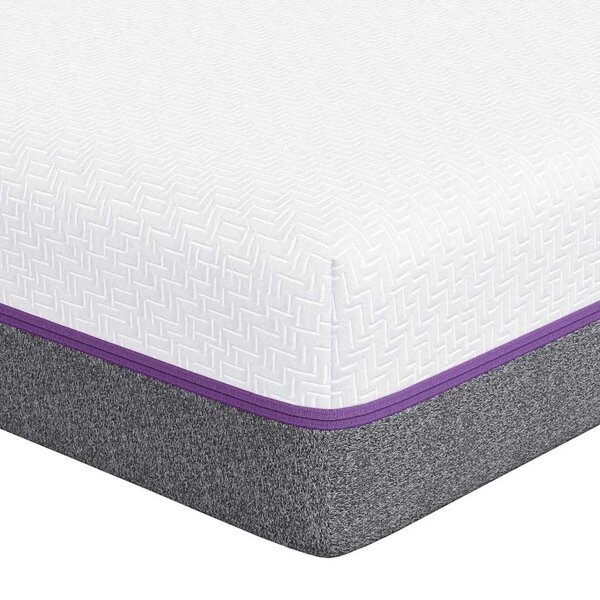 vidaXL Matelas Blanc et Gris 120 x 200 cm Mousse à Mémoire