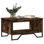 vidaXL Table basse chêne fumé 75x51x40 cm bois d'ingénierie