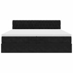 VidaXL Cadre de lit ottoman avec matelas noir 200x200cm velours