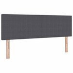 vidaXL Tête de lit avec tête de lit Gris foncé 144 cm Cuir synthétique