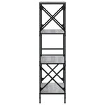 vidaXL Bibliothèque à 4 niveaux sonoma gris 59x35x132 cm