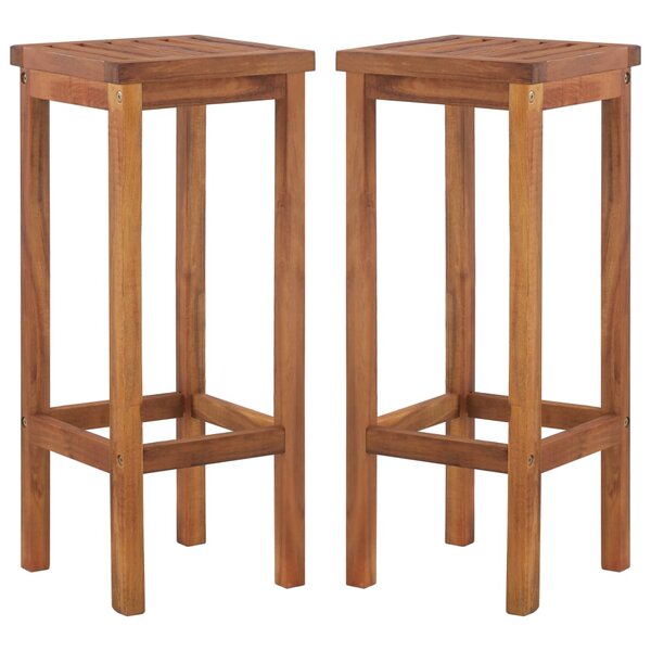 vidaXL Tabourets de bar lot de 2 bois d'acacia massif