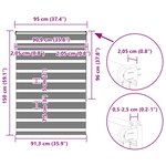 vidaXL Store zèbre blanc 95x150 cm largeur du tissu 90 9 cm polyester