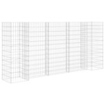 vidaXL Jardinière à gabion en H Fil d'acier 260x40x120 cm