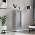 vidaXL Armoire murale gris béton 34 5x34x90 cm bois d'ingénierie