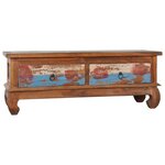 vidaXL Meuble TV 110x35x40 cm Bois de teck recyclé