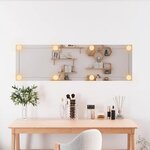 vidaXL Miroir mural avec lumières LED 30x100 cm verre rectangulaire