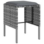 vidaXL Ensemble de canapés en L 5Pièces avec coussins résine tressée gris