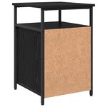 vidaXL Cabinet de chevet Chêne noir Bois d'ingénierie