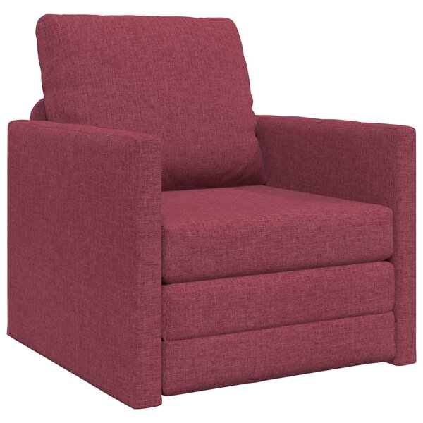 vidaXL Canapé-Lit Bordeaux 74 x 77 x 81 cm tissu