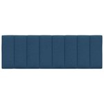 vidaXL Coussin de tête de lit bleu 120 cm tissu