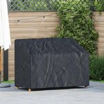 vidaXL Housse de banc de jardin Noir 134 x 70 x 65 / 94 cm Tissu 600D