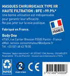 Boite de 50 Masques chirurgicaux Type IIR fabriqués en France au Parfum Eucalyptus