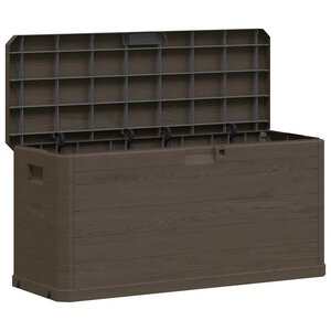 vidaXL Boîte de rangement de jardin 280 L Marron