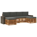 vidaXL Ensembles de canapés avec coussin 6 Pièces Naturel et Anthracite