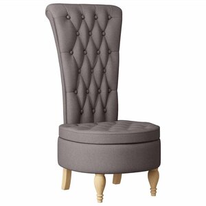 vidaXL Fauteuil à pantoufle Taupe 56 5 x 70 x 110 cm tissu