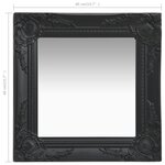 vidaXL Miroir mural style baroque 40x40 cm noir