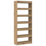 vidaXL Bibliothèque/Cloison en Chêne 80x30x198 cm