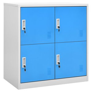 vidaXL Armoire à casiers Gris clair et bleu 90x45x92 5 cm Acier