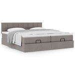 VidaXL Cadre de lit ottoman avec matelas taupe 160x200 cm tissu