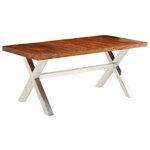 vidaXL Table à manger bois massif 180x90x76 cm